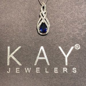 Sterling Silver Blue Sapphire Necklace